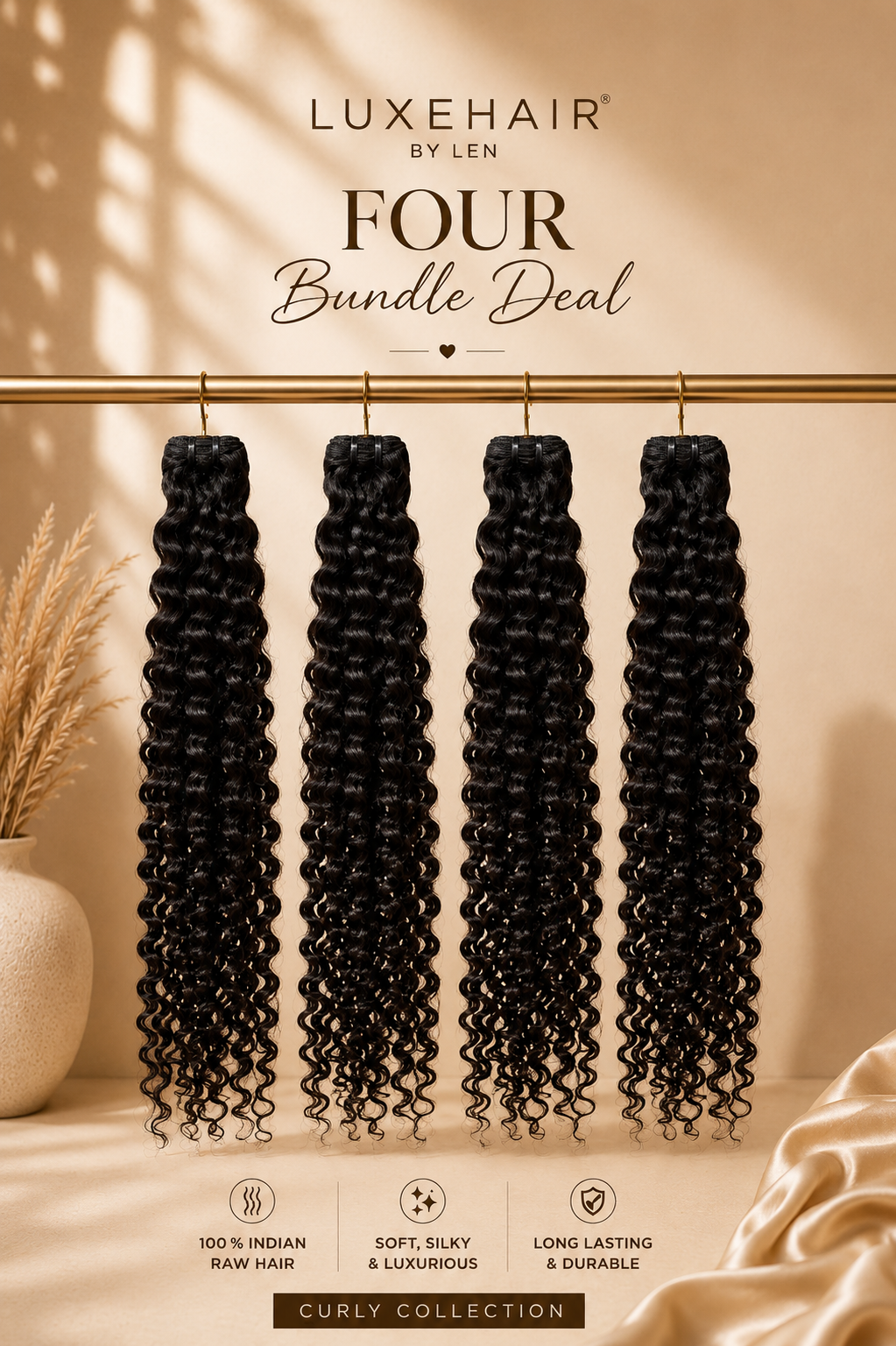 4 Bundle Deals Raw Indian Hair Extensions