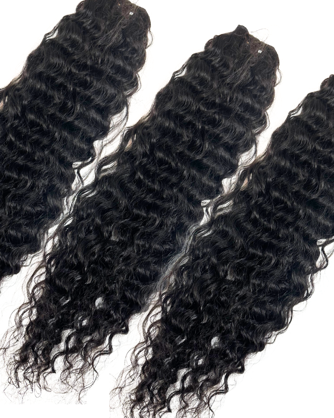 Raw Indian Curly Hair – 3 Bundle Deal Front View