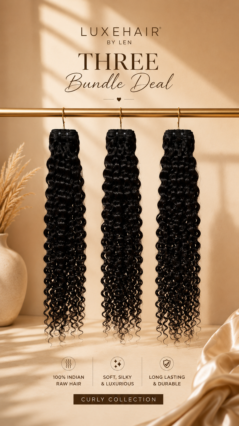 3 Bundle Deals Raw Indian Hair Extensions