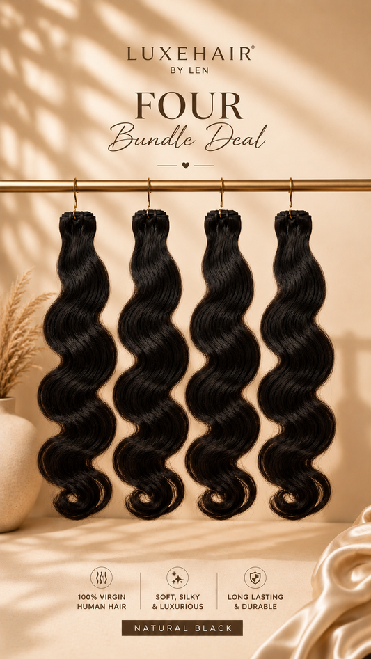 4 Bundle Deals Raw Indian Hair Extensions